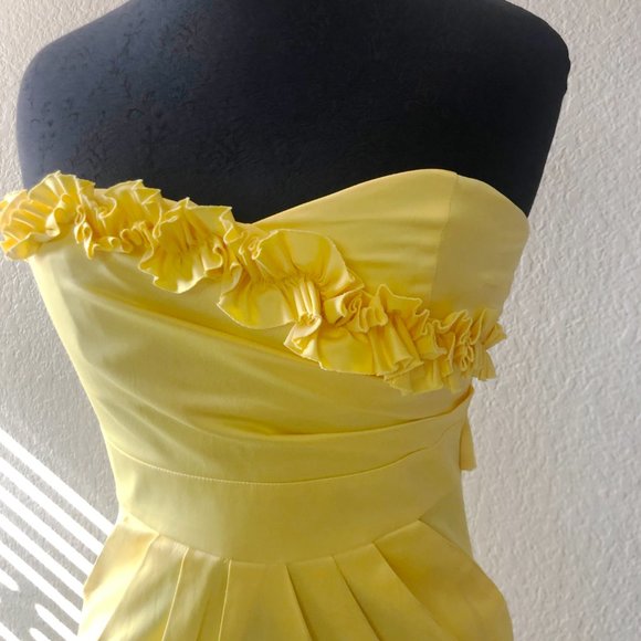 I.N. San Francisco Soft Yellow Semi-Formal Dress - Picture 3 of 5